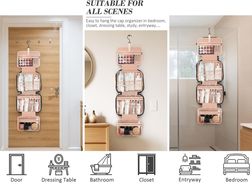 Gifts for Women - Initial Toiletry Bag & Makeup Bag Hanging Travel Organizer Cosmetic Bag with Embroidery Letter Personalized Birthday Valentines Day Gift for Mom Sister Teacher Her Wife Friend Auntie