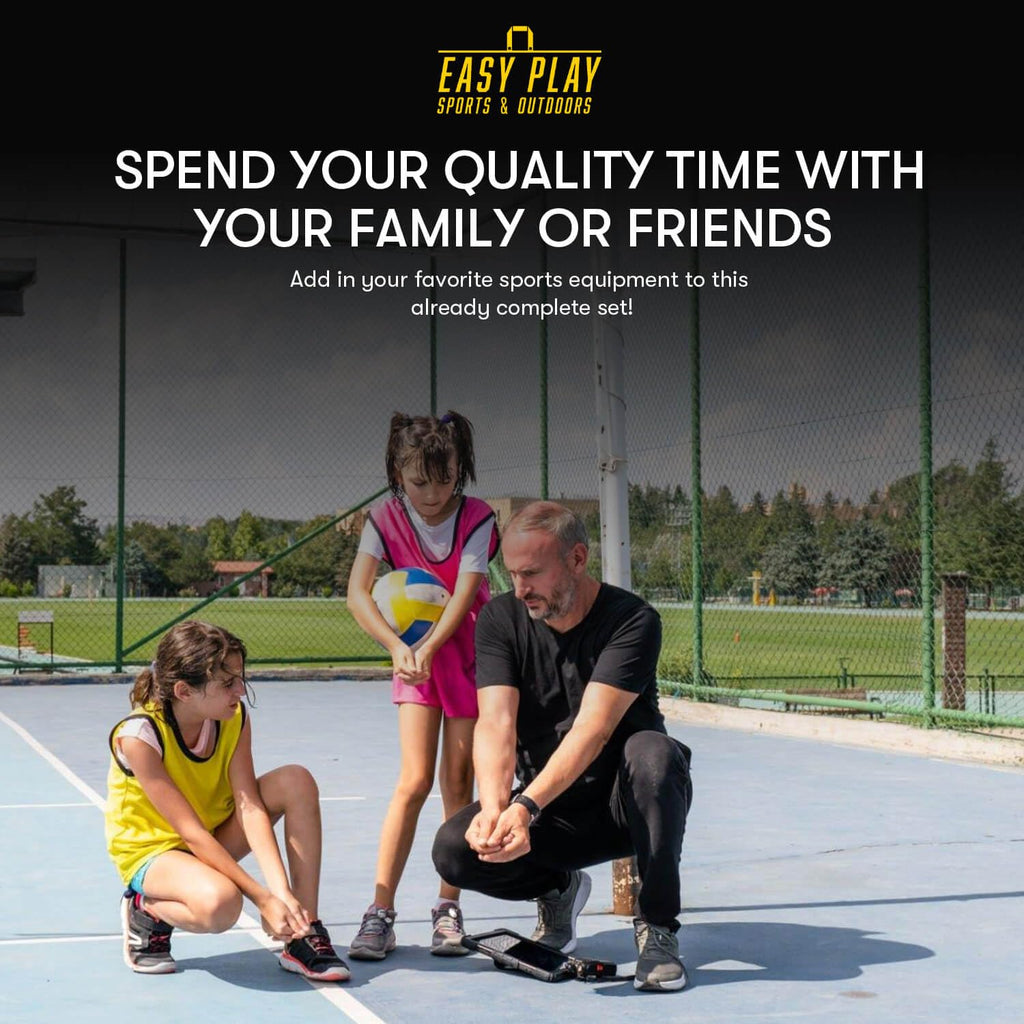 Easy Play Sports and Outdoors - Complete Sports Balls w/Bag, Pump for Boys - Kickball, Volleyball, Soccer Ball, Football, Basketball - Outdoor Play