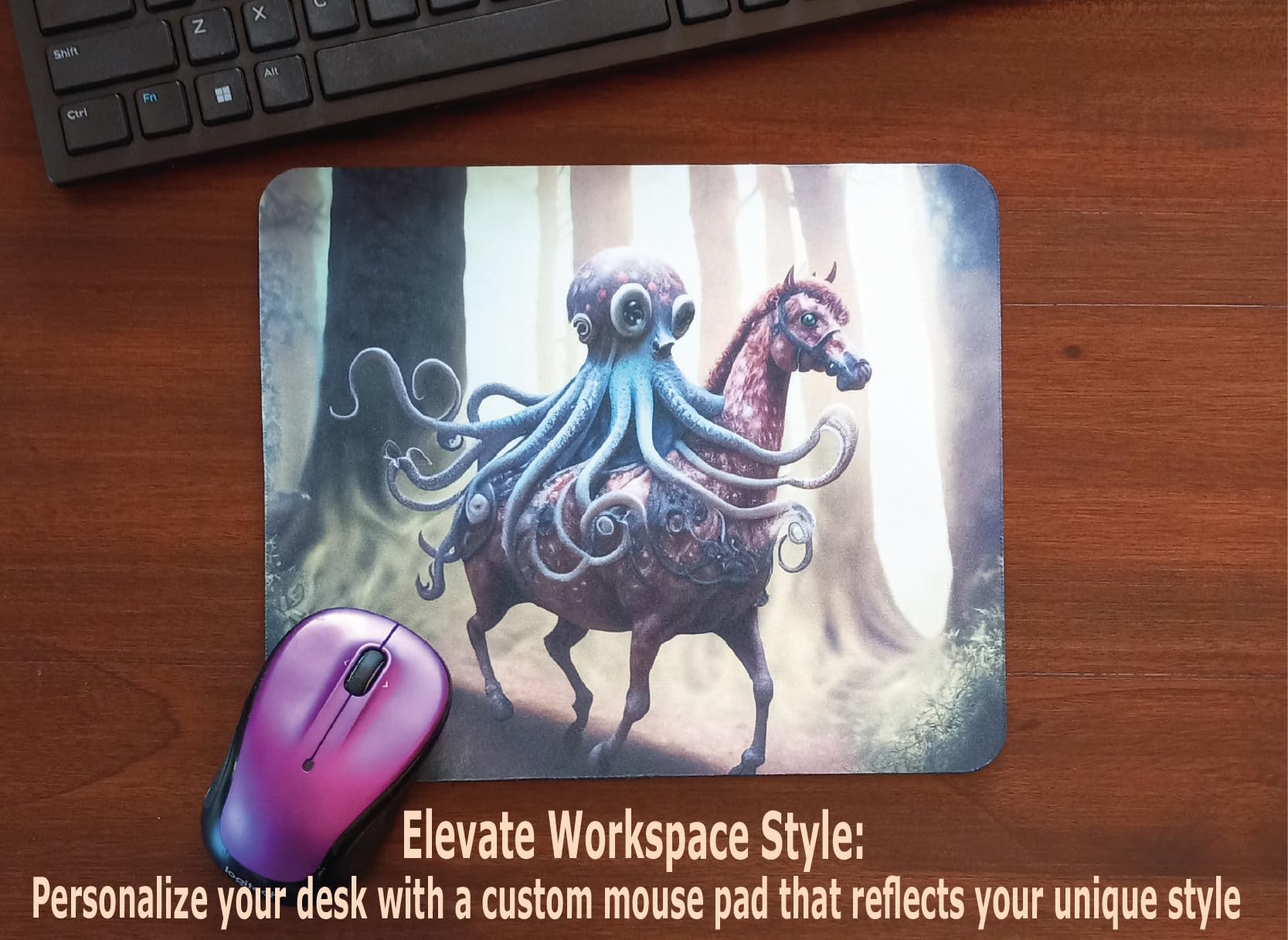 Personalized Mouse Pad - Add Pictures, Text, Logo or Art Design and Make Your Own Customized Mousepad. Each Custom Mouse Mat Comes in a Colorful Gift Bag. Personalized Your Gaming Mousepad