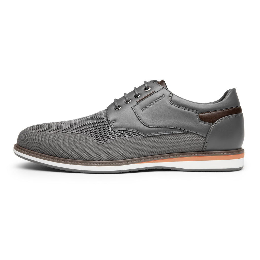 Bruno Marc Men's Mesh Casual Dress Shoes Breathable Oxfords Sneakers LG19008M-2,Size 11,Grey-2,SBOX2409M