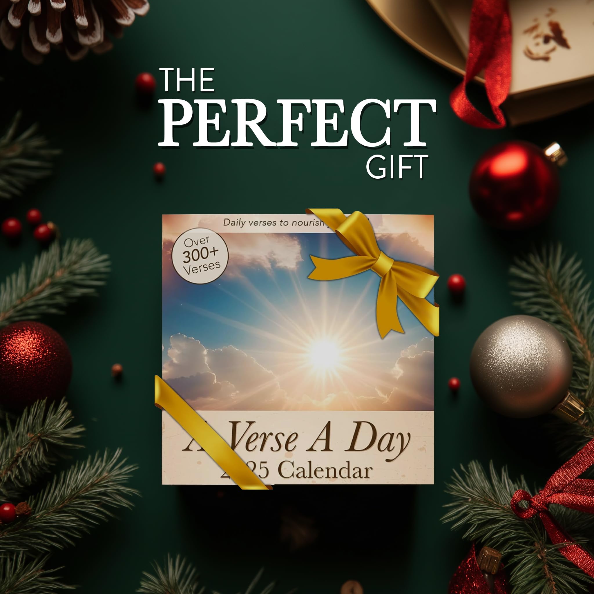 A Bible Verse A Day 2025 Calendar | 300+ Christian Verses from the NIV Bible to Inspire Your Daily Devotional, Positive Motivational Religious Daily Verses for Men & Women