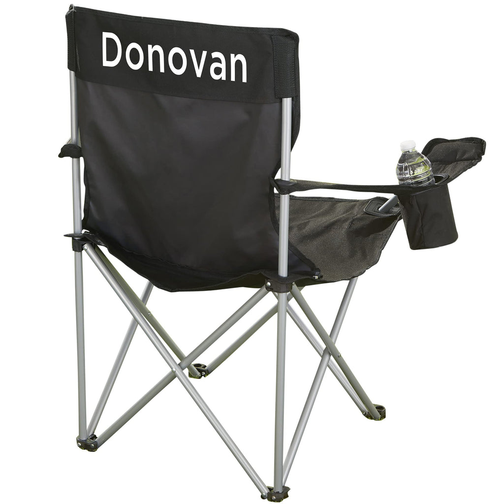 Personalization Universe Personalized Black Camping Chair