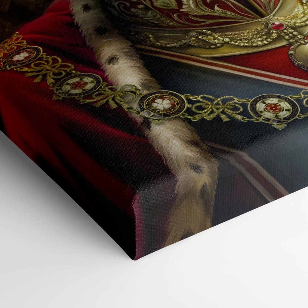 Turn Me Royal Custom Royal Portrait from Photo, Renaissance Historical Canvas Birthday Gift for Him, Personalized Man Artwork (Portrait of the King, 8" x 10")