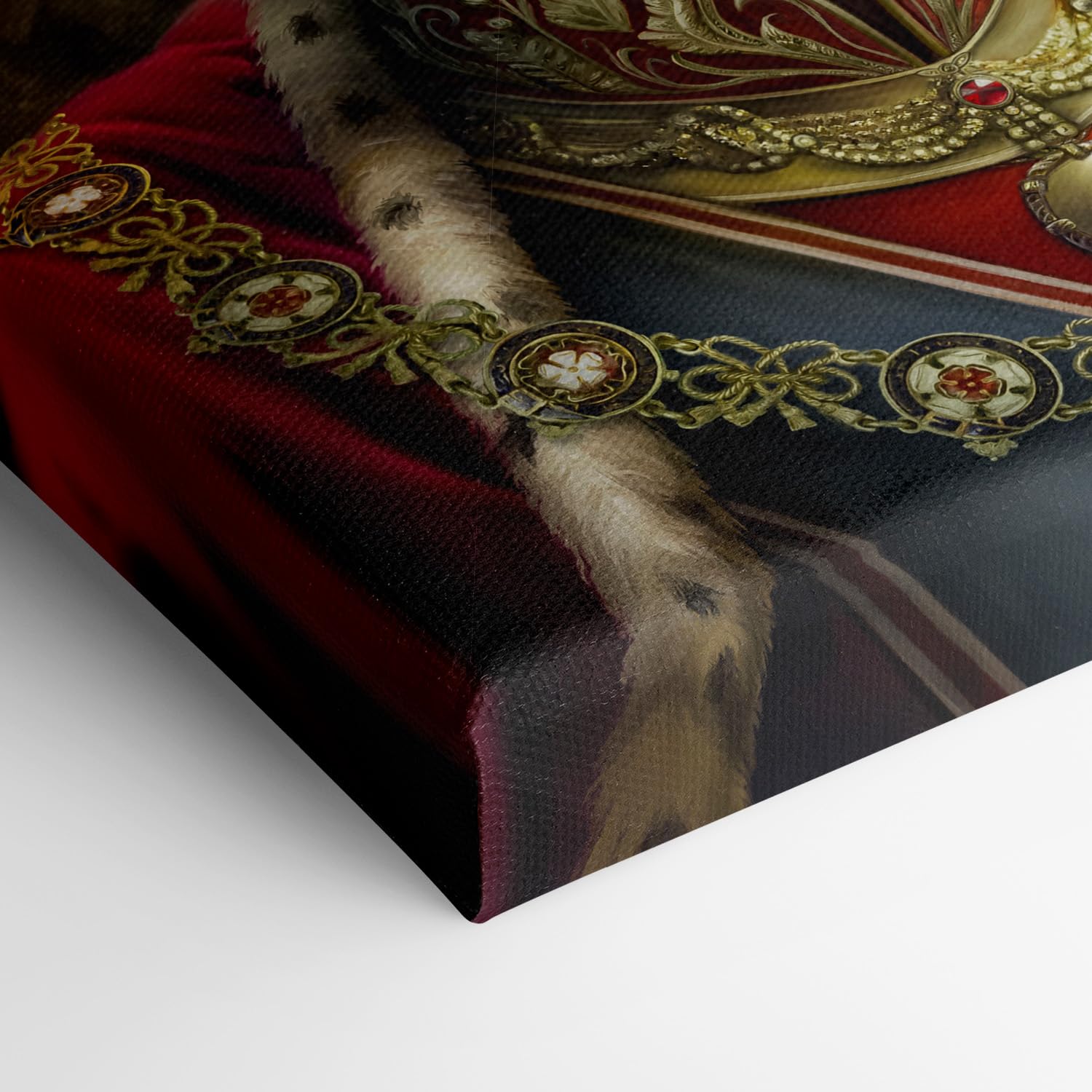 Turn Me Royal Custom Royal Portrait from Photo, Renaissance Historical Canvas Birthday Gift for Him, Personalized Man Artwork (Portrait of the King, 8" x 10")