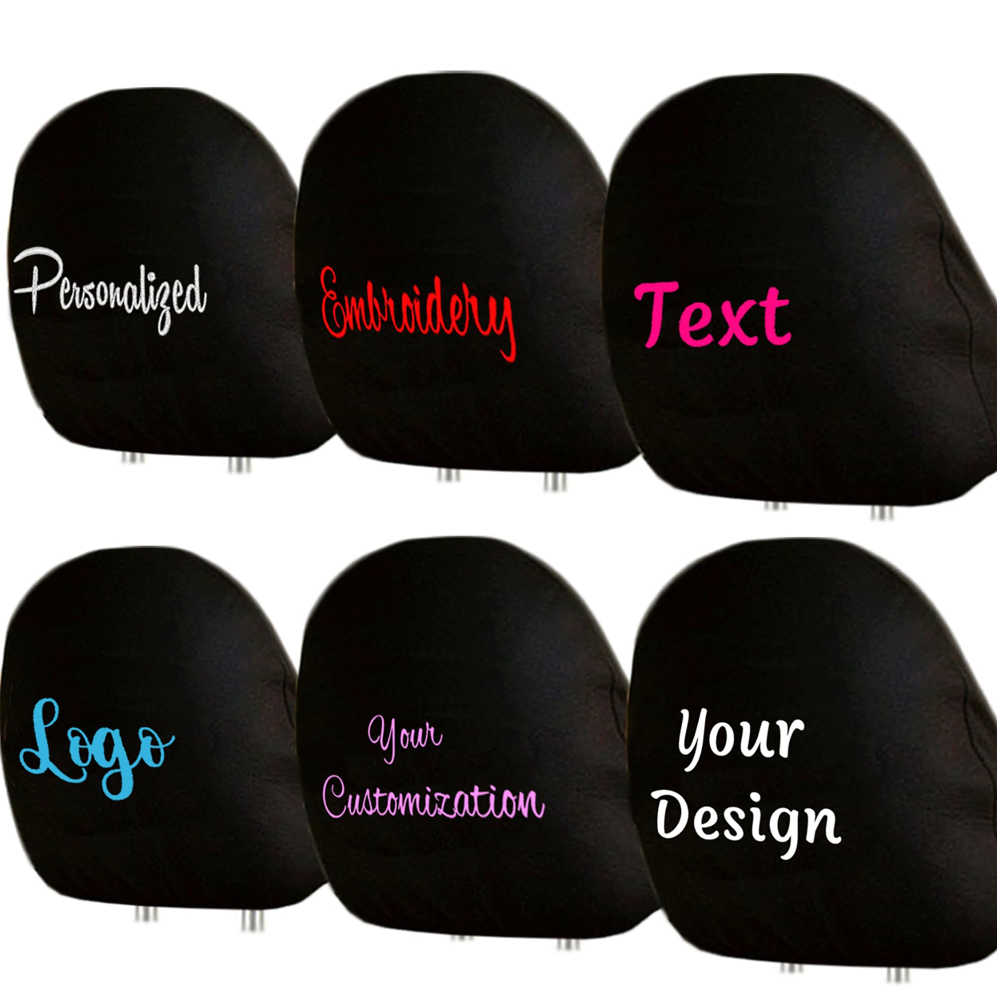 Yupbizauto Personalized Embroidery Auto Accessories Custom Truck & SUV Headrest Cover Stylish Car Seat Headrest Cover for Men & Women 1 Piece Proudly Designed and Made in USA