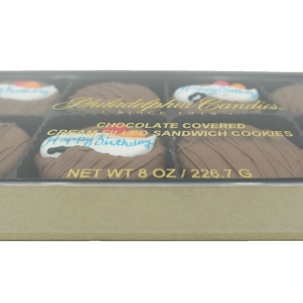 Philadelphia Candies Milk Chocolate Covered OREO Cookies, Happy Birthday Gift Net Wt 8 oz
