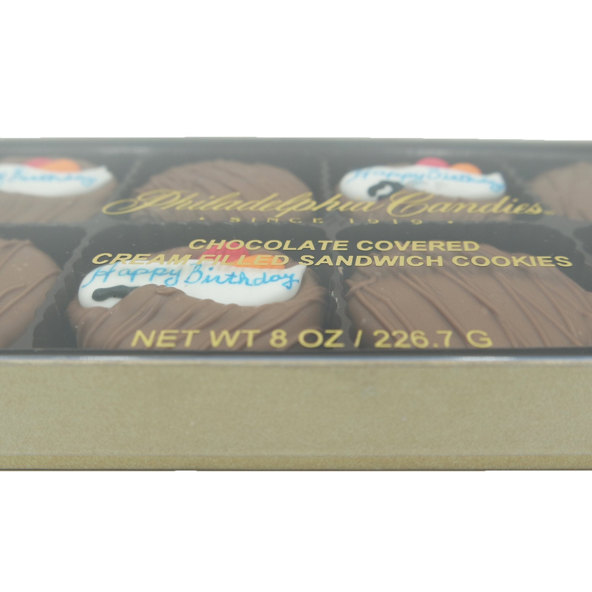 Philadelphia Candies Milk Chocolate Covered OREO Cookies, Happy Birthday Gift Net Wt 8 oz