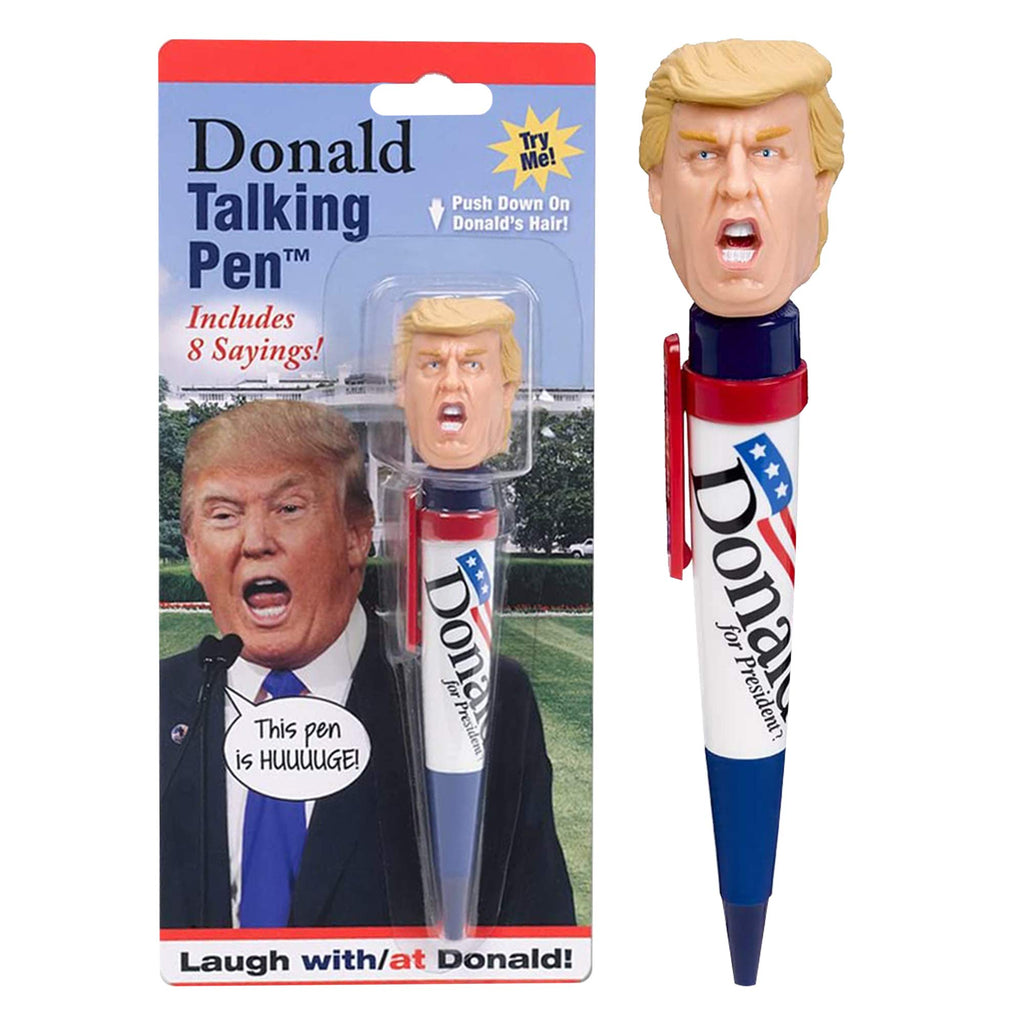 OUR FRIENDLY FOREST Talking Donald Trump Pen - Collectible Edition - Multiple Authentic Voice Recordings - Patriotic Desktop Memorabilia, Republican Present for Fathers