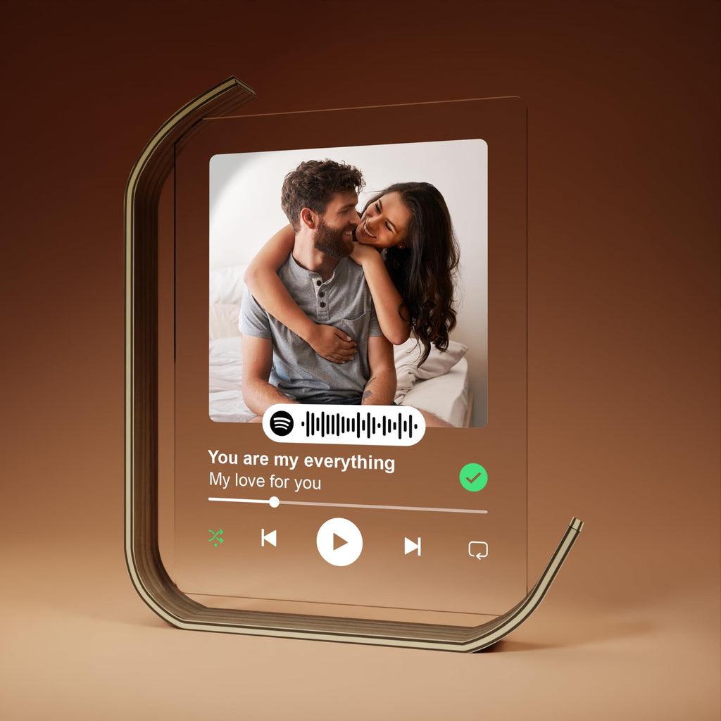 EGD Custom Spotify Plaque Gifts for Women | Choose Your Photo & Song for Valentines Day Gifts for Her Him | Valentines Day Gifts for Girlfriend Boyfriend | Customized Gifts for Couples | Multi-Size