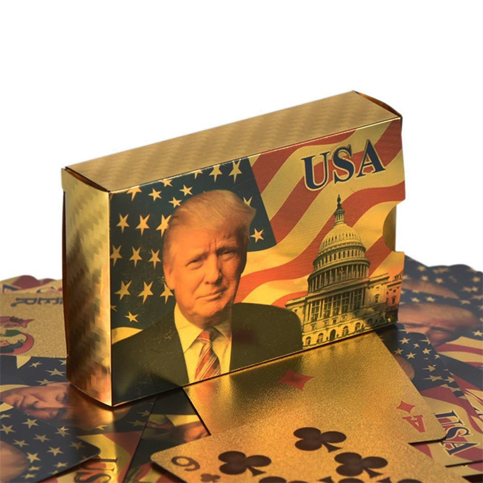 RICHOOSE 2024 Trump Merchandise Poker Cards Trump Store Funny Gold Waterproof Playing Cards Trump Stuff Donald Trump Gifts