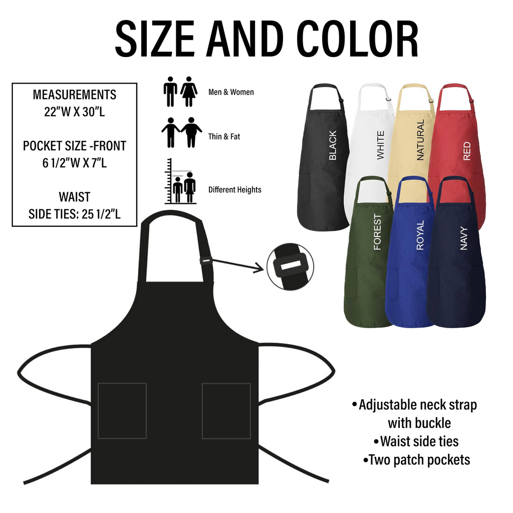 ROKO CLOTHING Personalized Apron Floral Initials Design Name Text with Pockets - Custom Name Kitchen Aprons Women, Gift for Baking, Cooking, BBQ, Gardening, Adjustable Neck & Waist