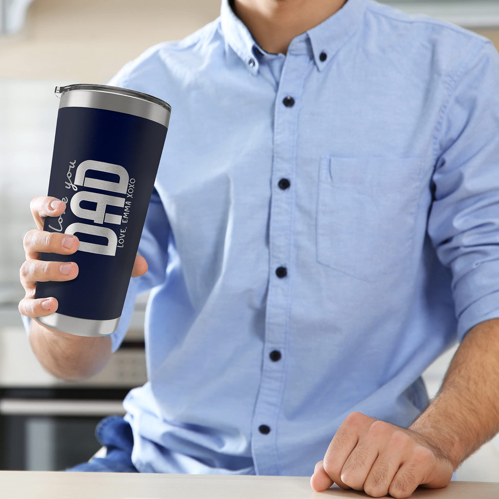 Personalized Tumblers w/Lid - 20 or 30 Oz Rose Gold - Vacuum Insulated Travel Coffee Mugs - Stainless Steel Double Wall Tumbler - Personalized Cups with Name, Text