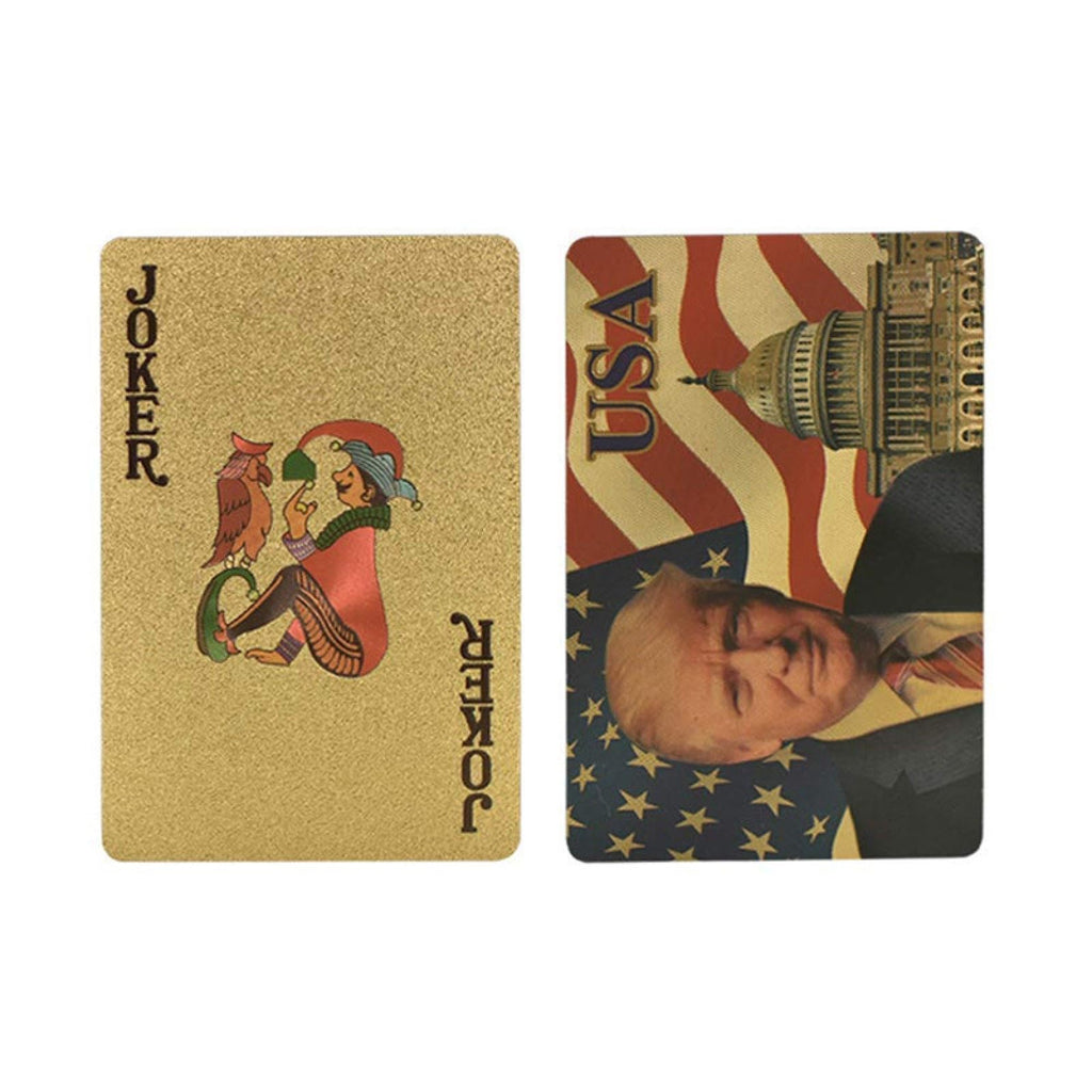 RICHOOSE 2024 Trump Merchandise Poker Cards Trump Store Funny Gold Waterproof Playing Cards Trump Stuff Donald Trump Gifts
