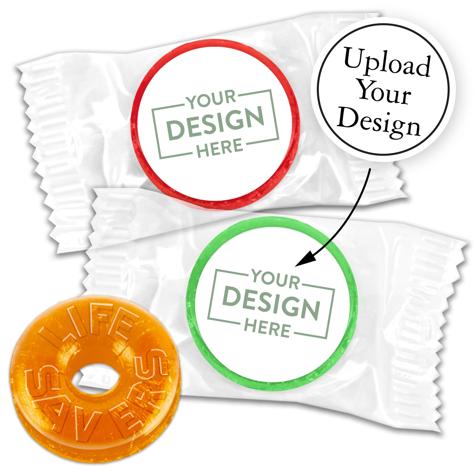 Personalized Life Savers Candy, Custom LifeSavers Candy Assortment for Wedding Favors, Baby Showers, Party Favors - Fully Assembled (Set of 100)