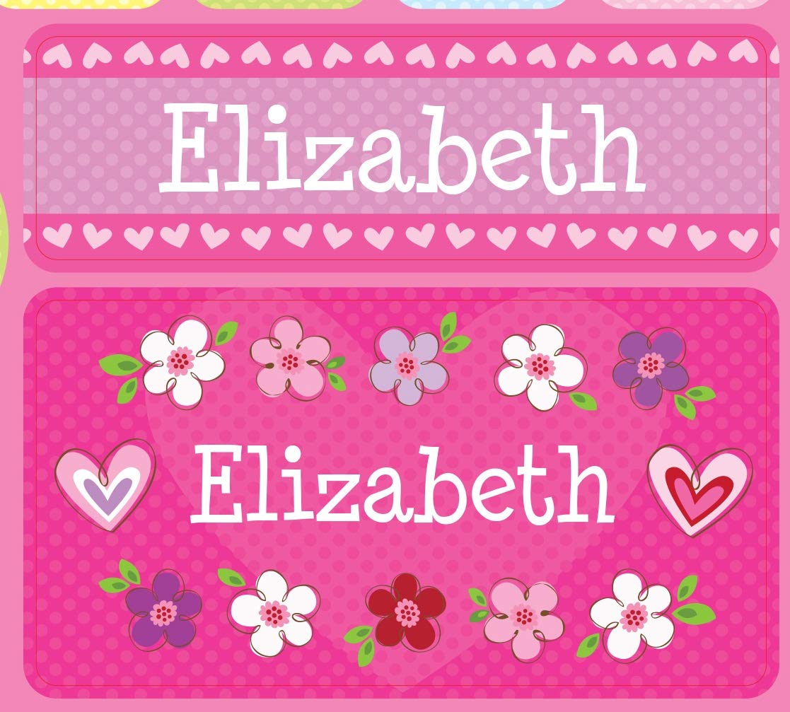Personalized Stickers for Kids, Pink Floral - I See Me!