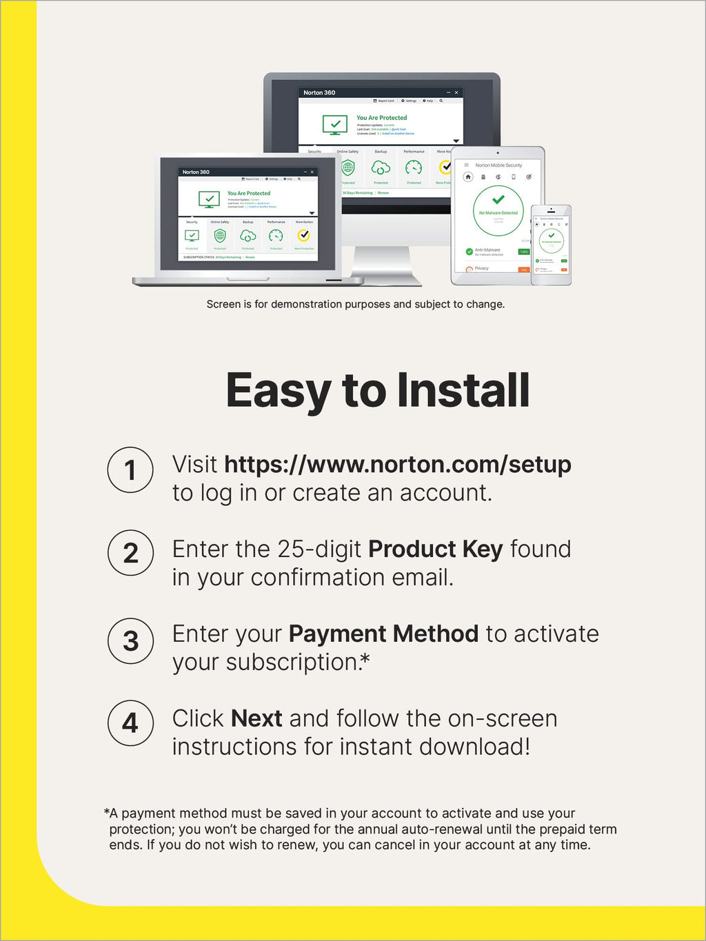 Norton 360 Deluxe 2025, Antivirus software for 5 Devices with Auto Renewal - Includes VPN, PC Cloud Backup & Dark Web Monitoring [Download]