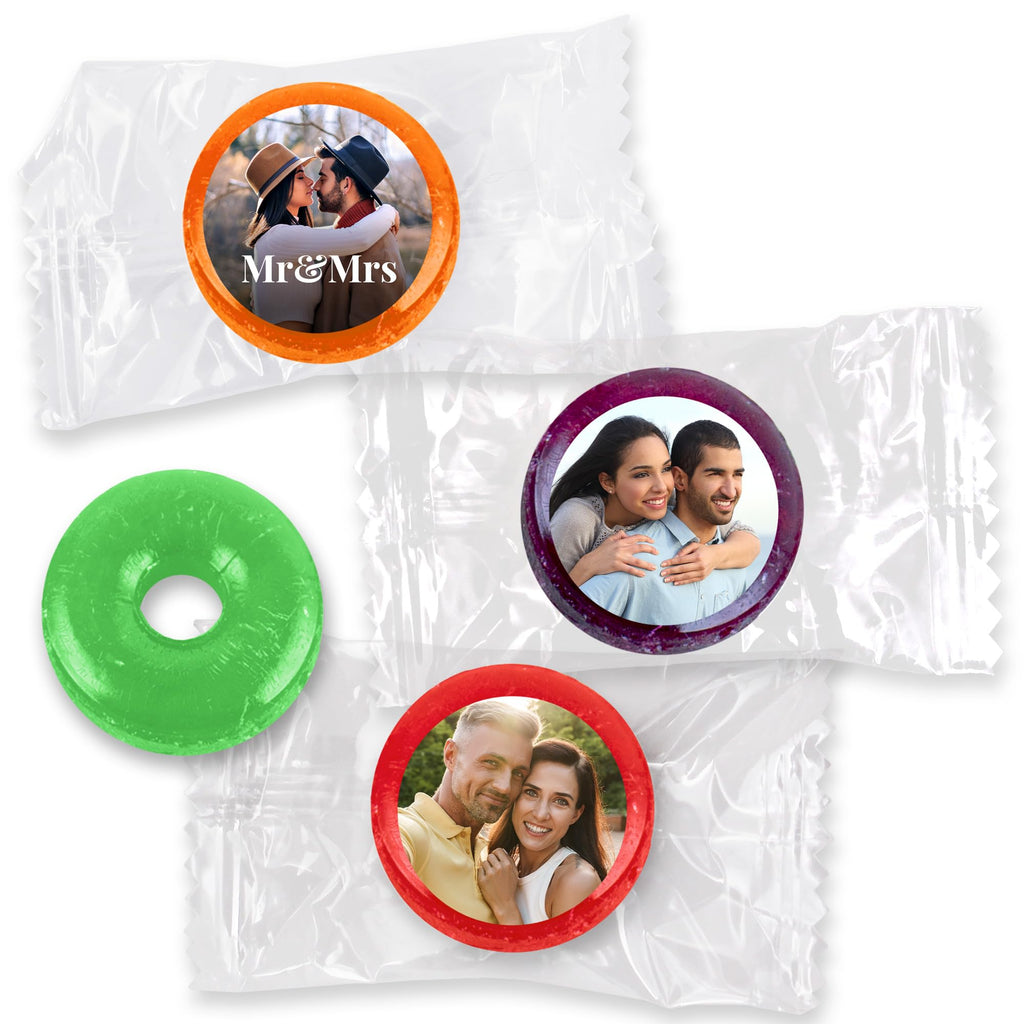 Personalized Life Savers Candy, Custom LifeSavers Candy Assortment for Wedding Favors, Baby Showers, Party Favors - Fully Assembled (Set of 100)