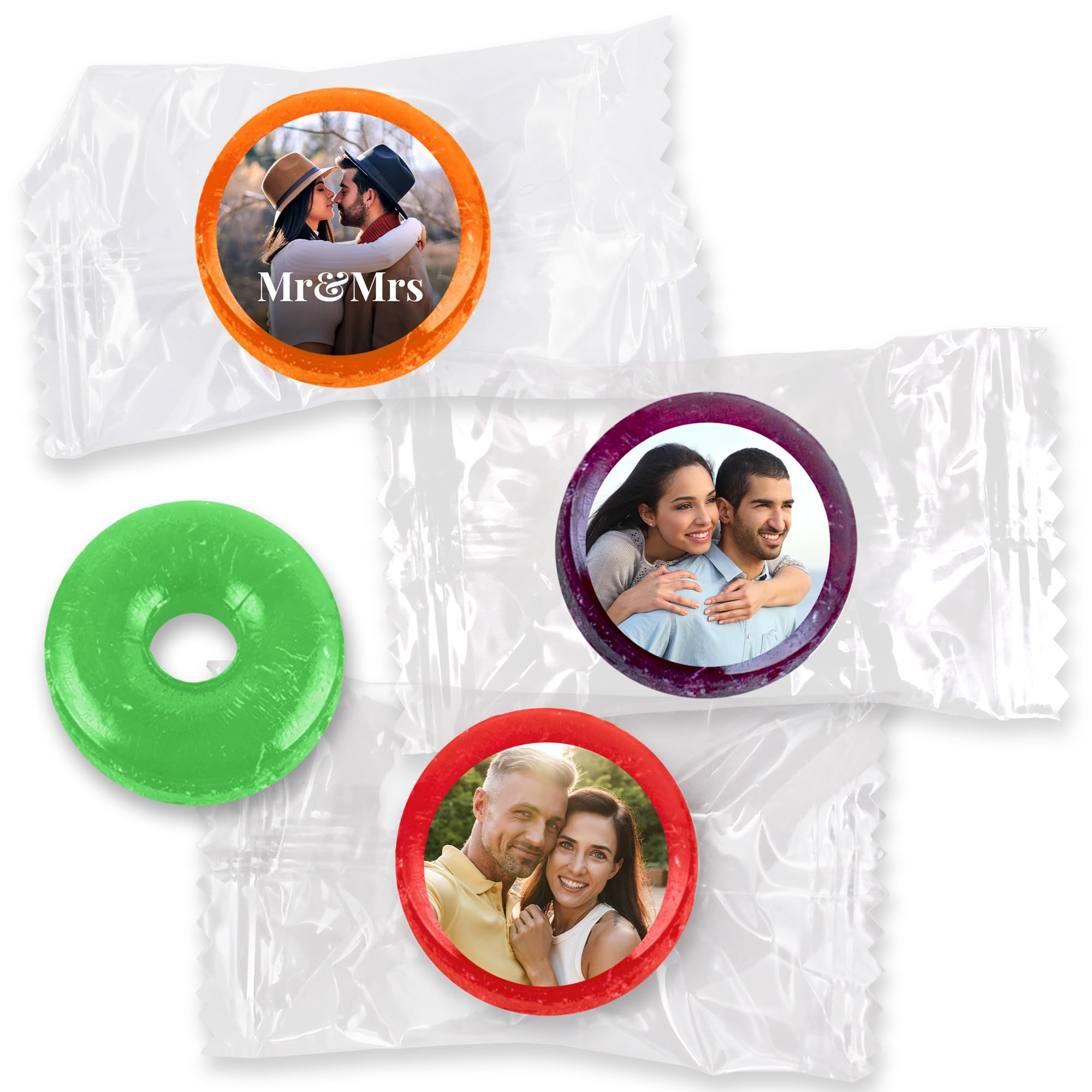 Personalized Life Savers Candy, Custom LifeSavers Candy Assortment for Wedding Favors, Baby Showers, Party Favors - Fully Assembled (Set of 100)