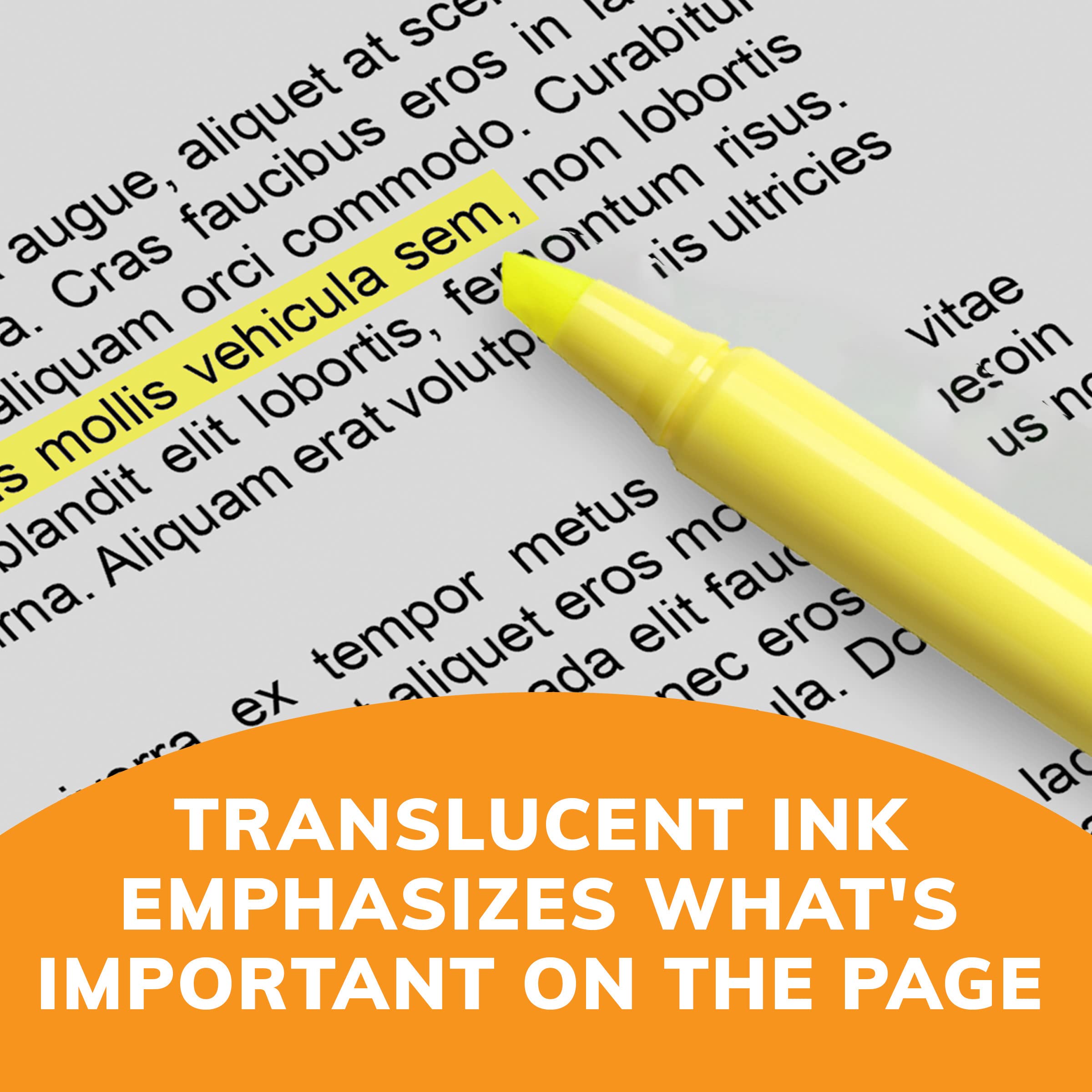 BIC Brite Liner Highlighters, Chisel Tip, 5-Count Pack of Highlighters Assorted Colors, Ideal Highlighter Set for Organizing and Coloring