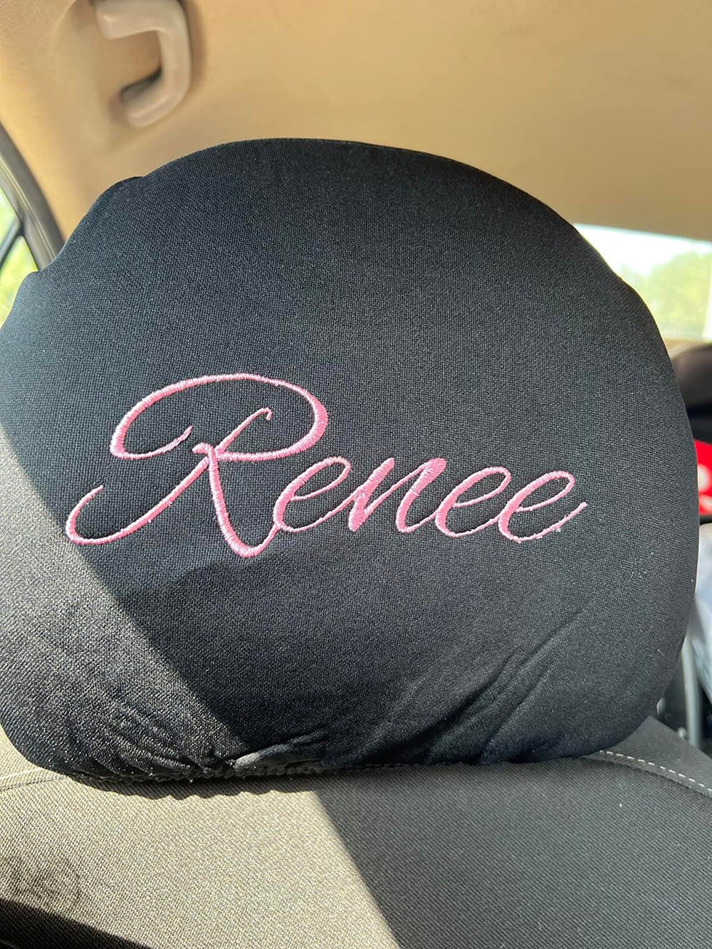 Yupbizauto Personalized Embroidery Auto Accessories Custom Truck & SUV Headrest Cover Stylish Car Seat Headrest Cover for Men & Women 1 Piece Proudly Designed and Made in USA