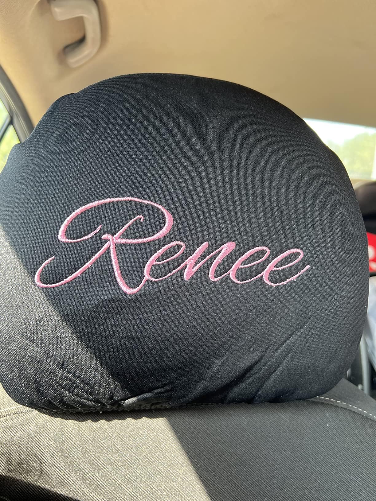 Yupbizauto Personalized Embroidery Auto Accessories Custom Truck & SUV Headrest Cover Stylish Car Seat Headrest Cover for Men & Women 1 Piece Proudly Designed and Made in USA