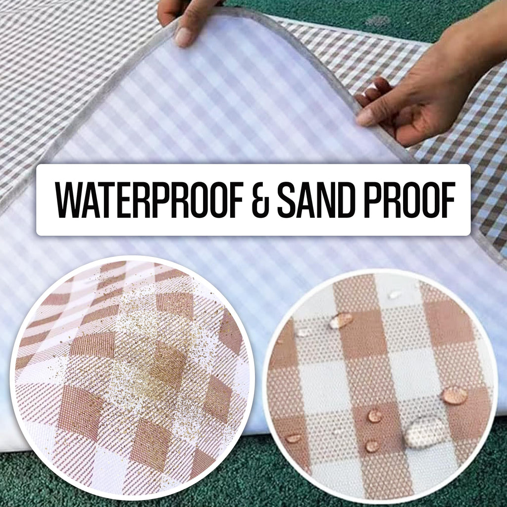 Personalized Extra Large Picnic Blanket - Customized Outdoor Beach Blanket Waterproof Sandproof Portable Blankets - Foldable and Lightweight Mat for Camping, Park, Hiking, Patio