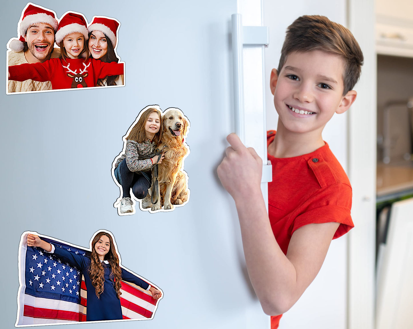 Personalized Pet Photo Cartoon - Die Cut Sticker or Magnet | Customized Stickers or Magnetic Pictures (Magnet)