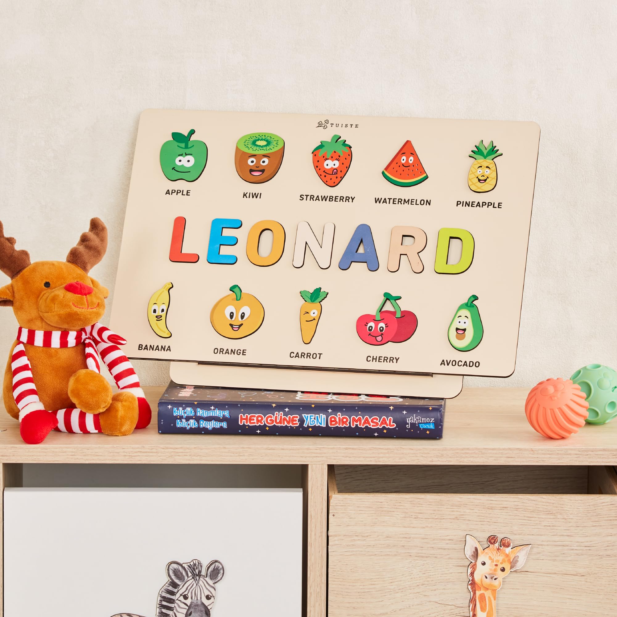 Personalized Name Puzzle for Toddlers 1-3, Customized Baby Girl Gift, Custom Baby Boy Gift, Montessori Wooden Name Puzzle for Kids, Custom Baby Stuff, Baby Nursery Room Decor