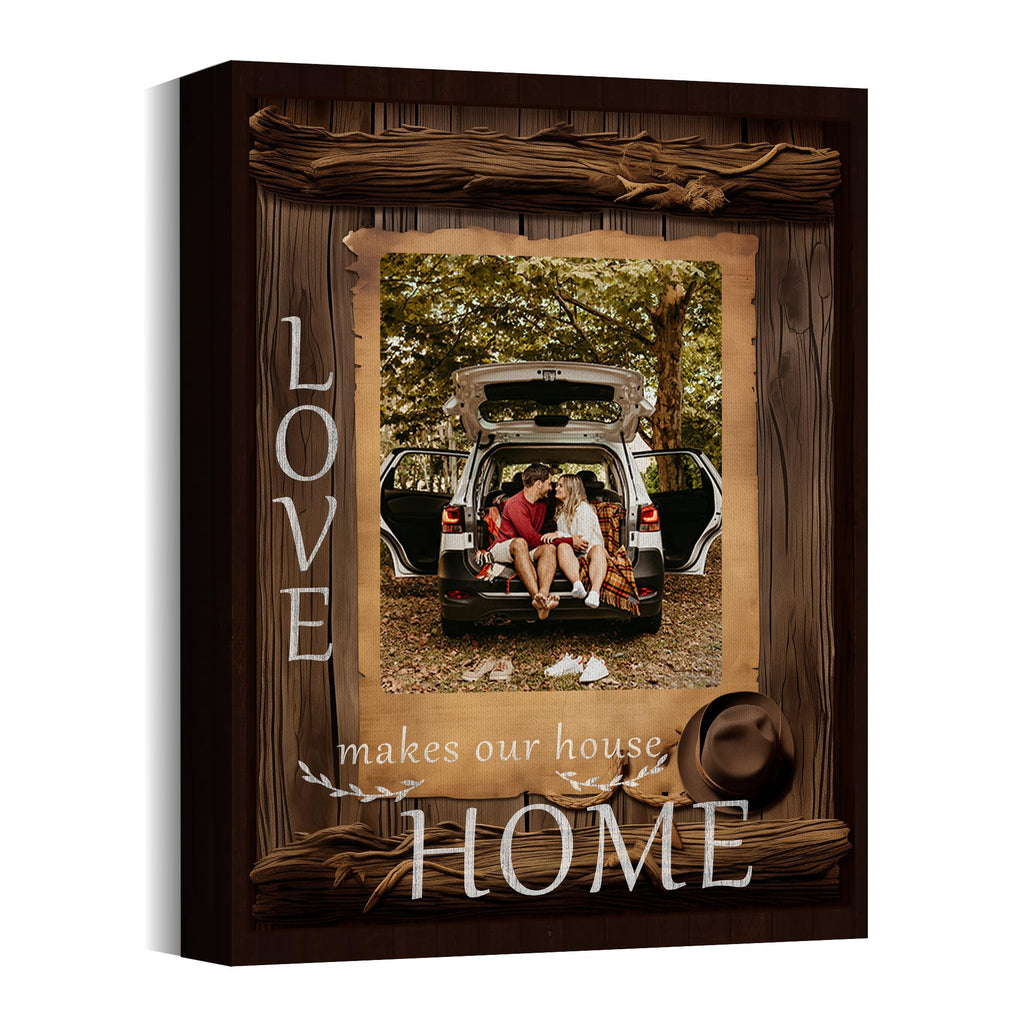 SIGNFORD Custom Canvas Prints with Your Lover Photos, Personalized Canvas Pictures Wall Art Framed Digitally Printed - 12" x 18"