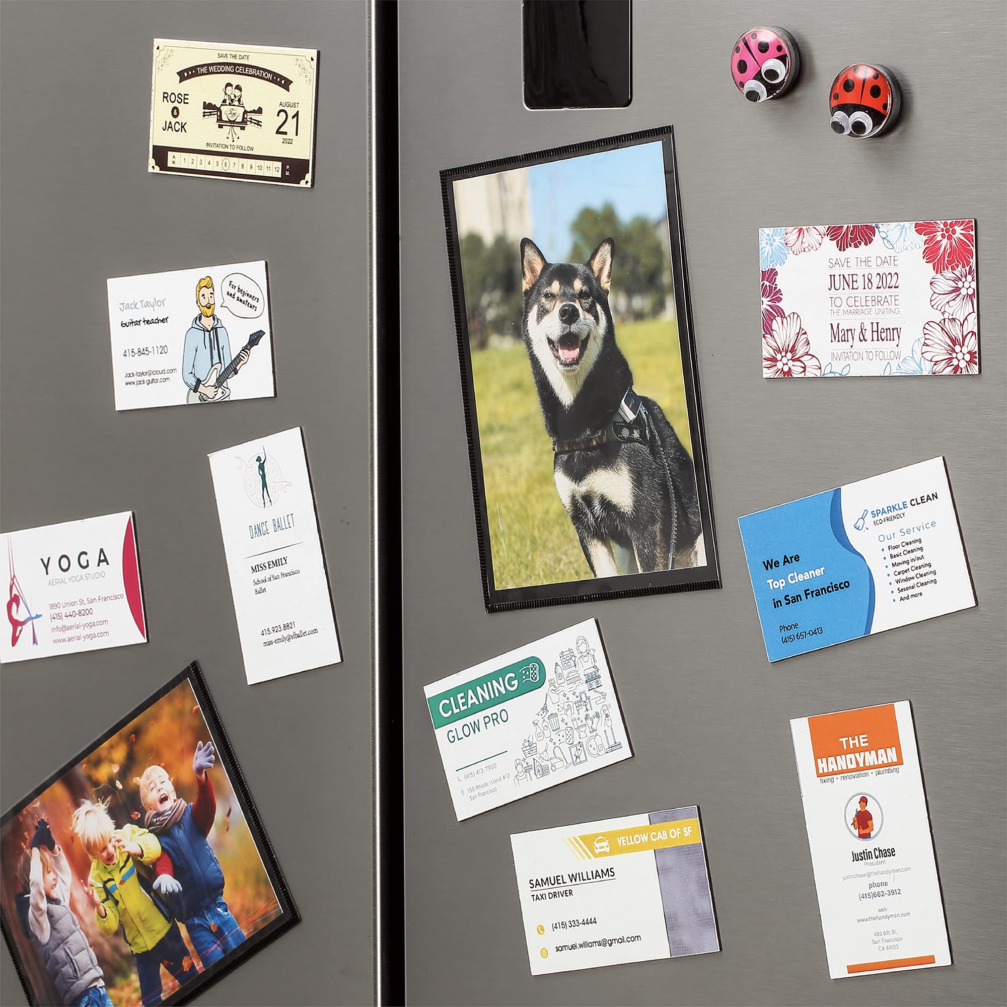 Business Card Magnets Pack of 100 – Customize with Peel and Stick Adhesive Magnet to Create Personalized Magnetic Business Cards as Promotional Items - Essential Large, Mid and Small Business Supplies