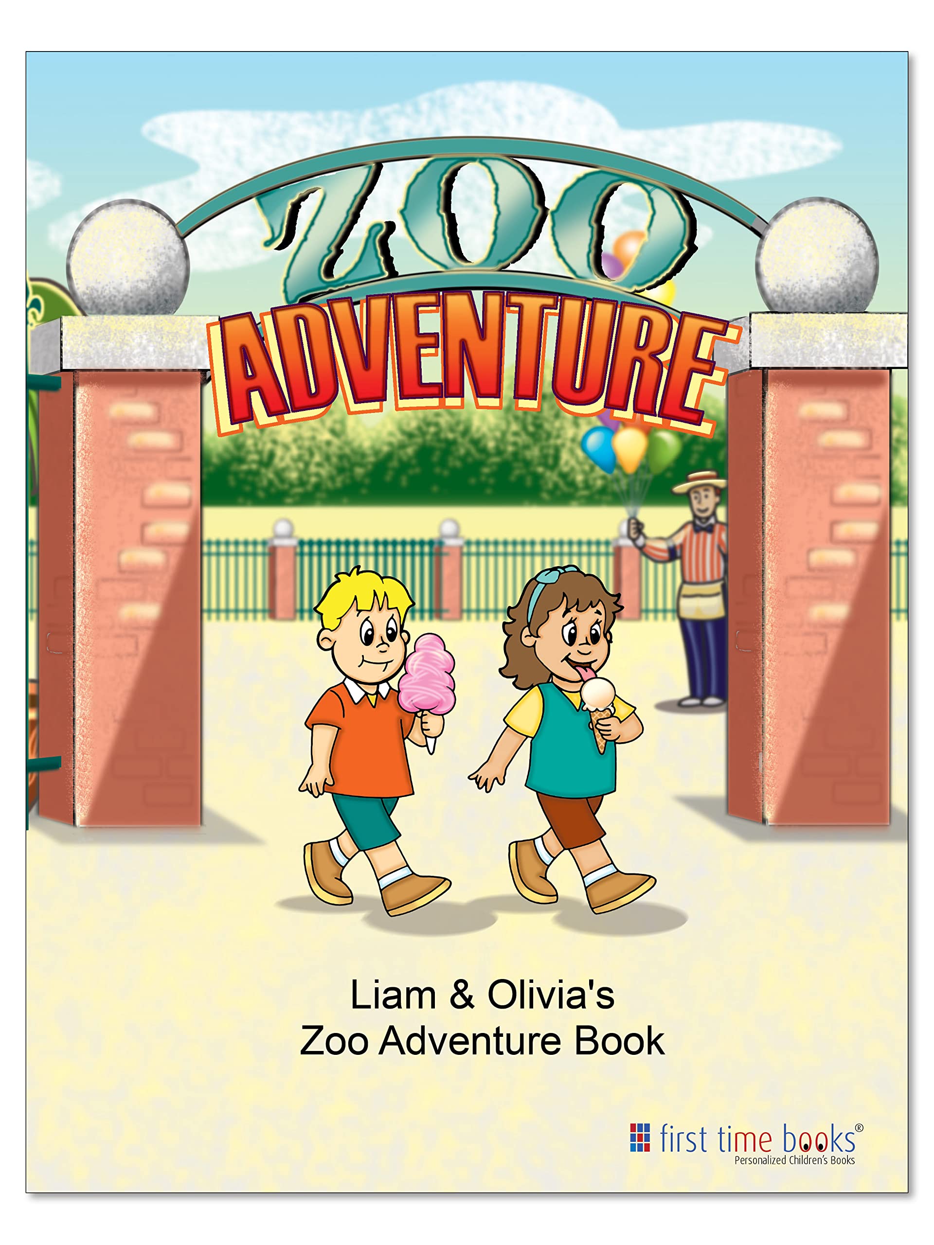 Personalized Children’s Zoo Adventure Storybook – Customize with Child’s Name, Hair Color, Gender, and Ethnicity | 28-Page 8.5” x 11” Paperback by First Time Books
