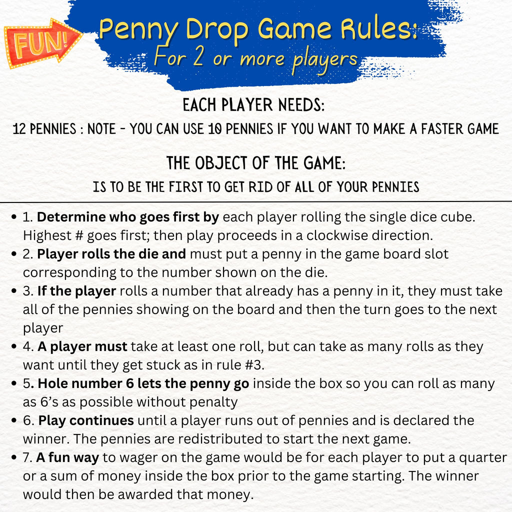 Personalized Penny Drop Game Premium - Personalizable with Laser Engraved Name - Made in the USA by Creative Crafthouse