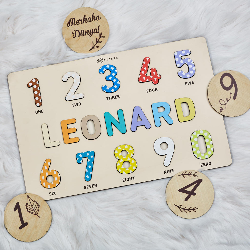 Personalized Name Puzzle for Toddlers 1-3, Customized Baby Girl Gift, Custom Baby Boy Gift, Montessori Wooden Name Puzzle for Kids, Custom Baby Stuff, Baby Nursery Room Decor