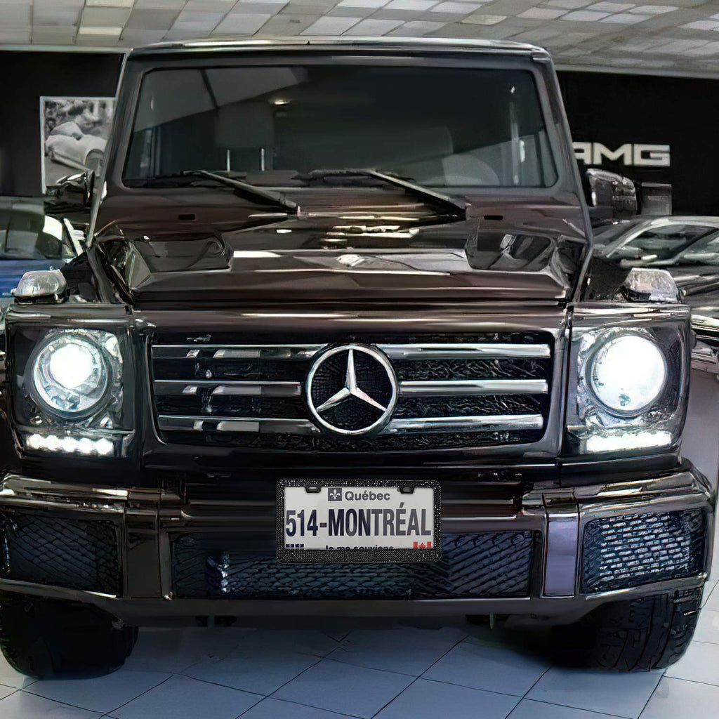 Bling License Plate Frame for Women, 1PCS Sparkly License Plate Frames| Over 1200 pcs 14 Facets Bedazzled Clear Glass Diamond Rhinestone Crystals w/Free Glitter Diamond Box (Black)