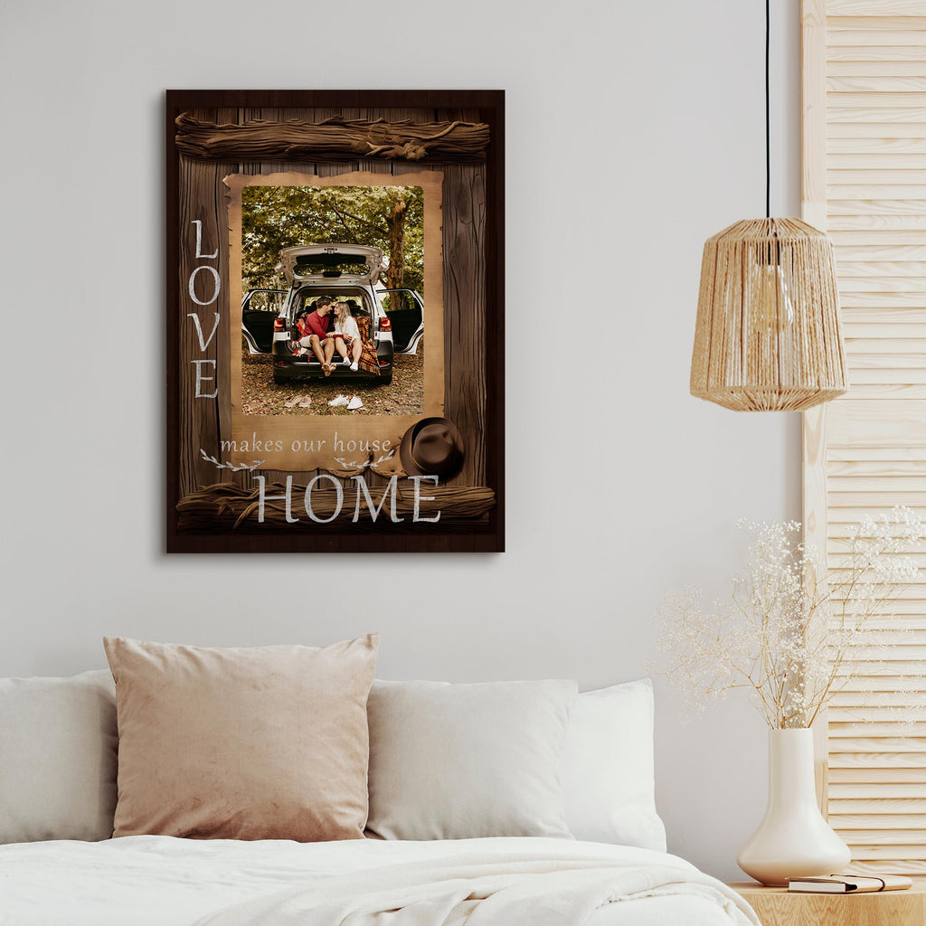 SIGNFORD Custom Canvas Prints with Your Lover Photos, Personalized Canvas Pictures Wall Art Framed Digitally Printed - 12" x 18"