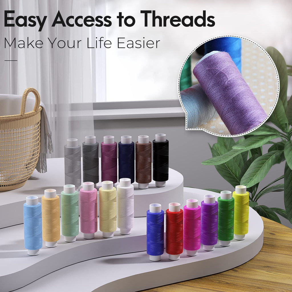 Coquimbo Sewing Kit Gifts for Mom Grandma Women Men Adults Kids Teens Beginner Kids Traveler, Portable Sewing Supplies Accessories Contains Thread, Needles, Scissors, Dorm Room Essentials (Black, M)