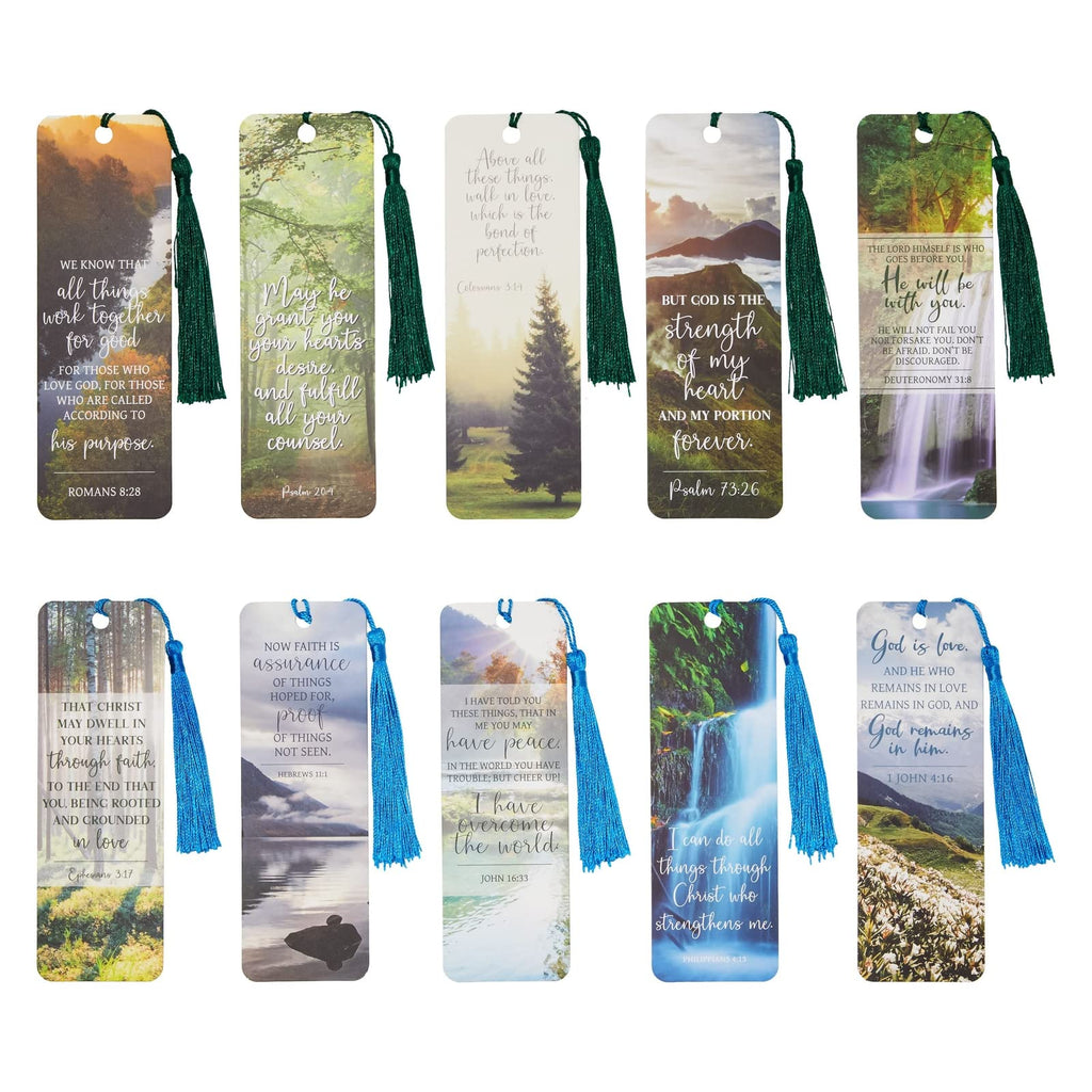 Faithful Finds 100 Pack Christian Bookmarks with Religious Scriptures, Bible Verse Book Markers (6 x 2 in)