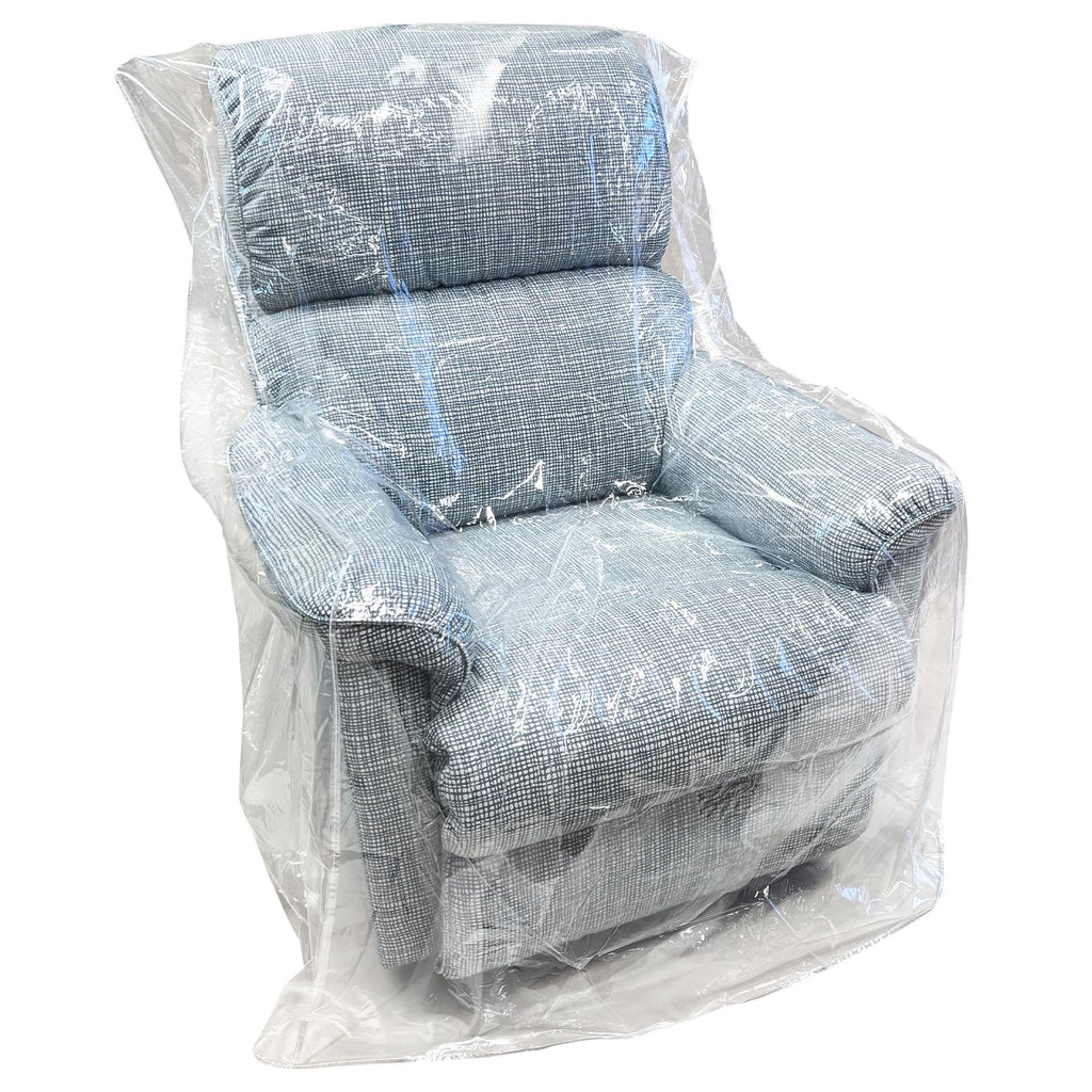 Swanna Plastic Recliner Furniture Cover – Clear Moving Bag for Couch, Heavy Duty Waterproof Cover Pets | Cat Scratching Protector,Plastic Chair Cover 42" BH x 25" AH x 36”W x 40”D (Armchair-1 Pack)