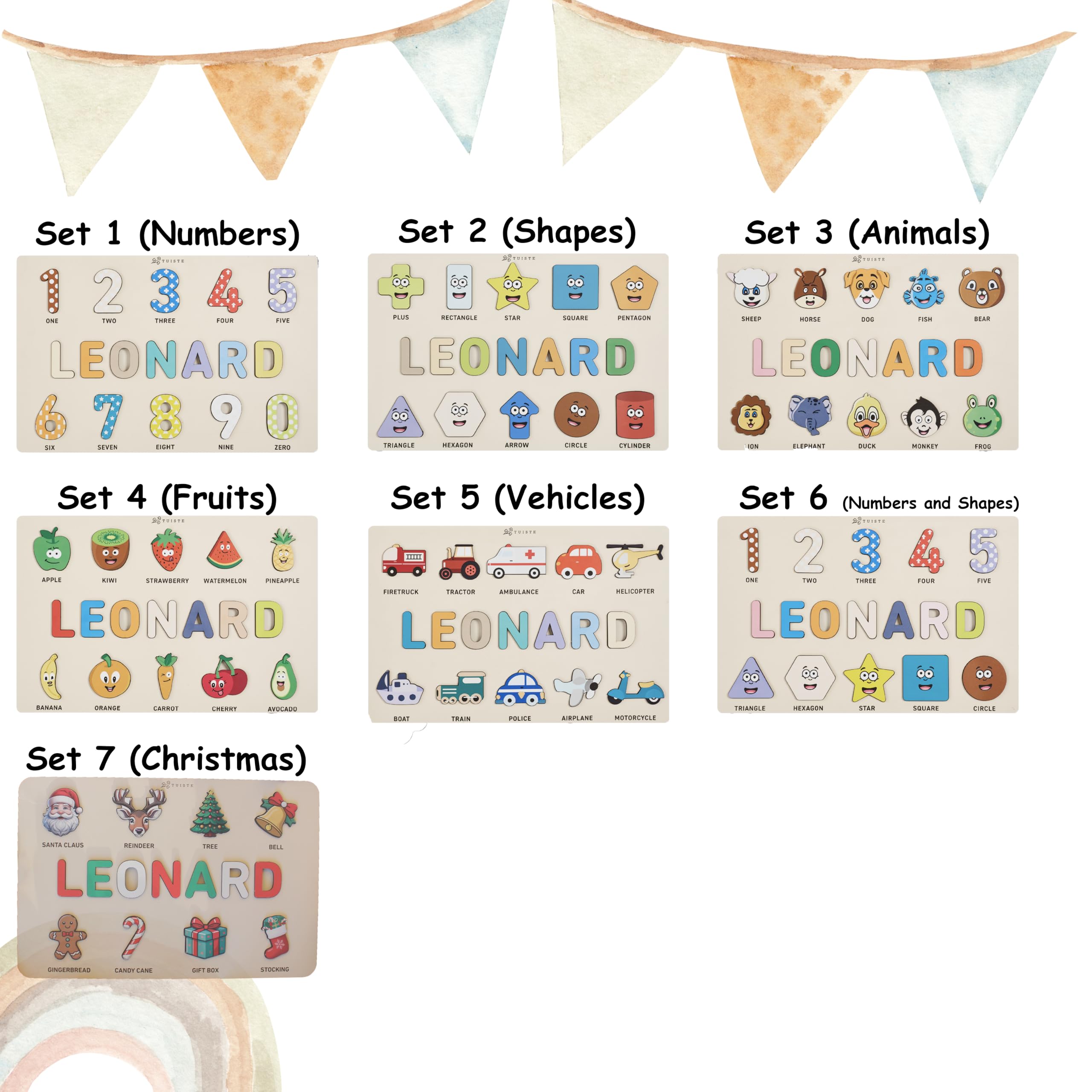 Personalized Name Puzzle for Toddlers 1-3, Customized Baby Girl Gift, Custom Baby Boy Gift, Montessori Wooden Name Puzzle for Kids, Custom Baby Stuff, Baby Nursery Room Decor