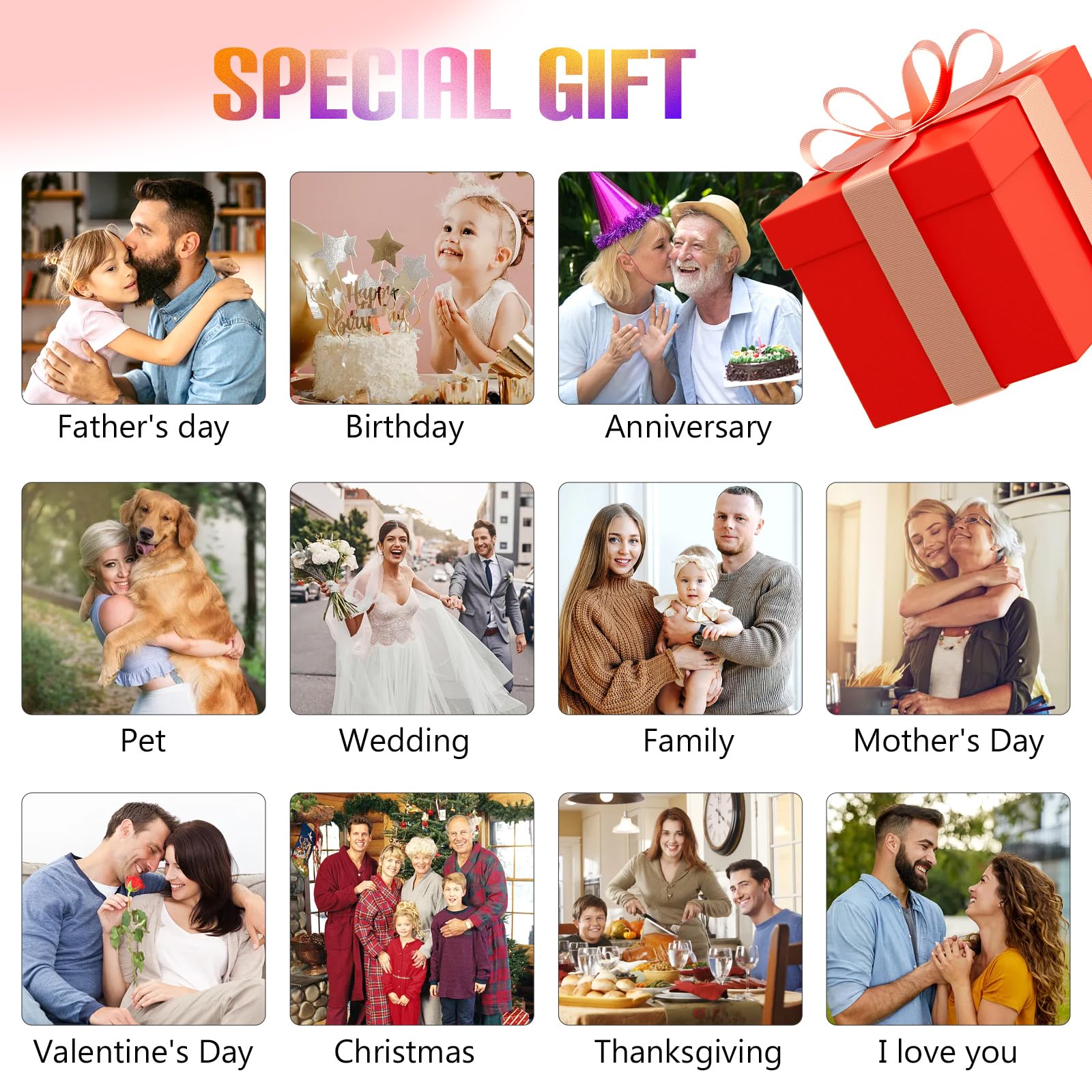 ELESTONE Custom Luggage Cover for 18-32 Inch Suitcase, Personalized Luggage Cover Design Your Name Photo Text LOGO, Double Sided Design, Customized Washable Travel Suitcase Cover (Photo, XL)