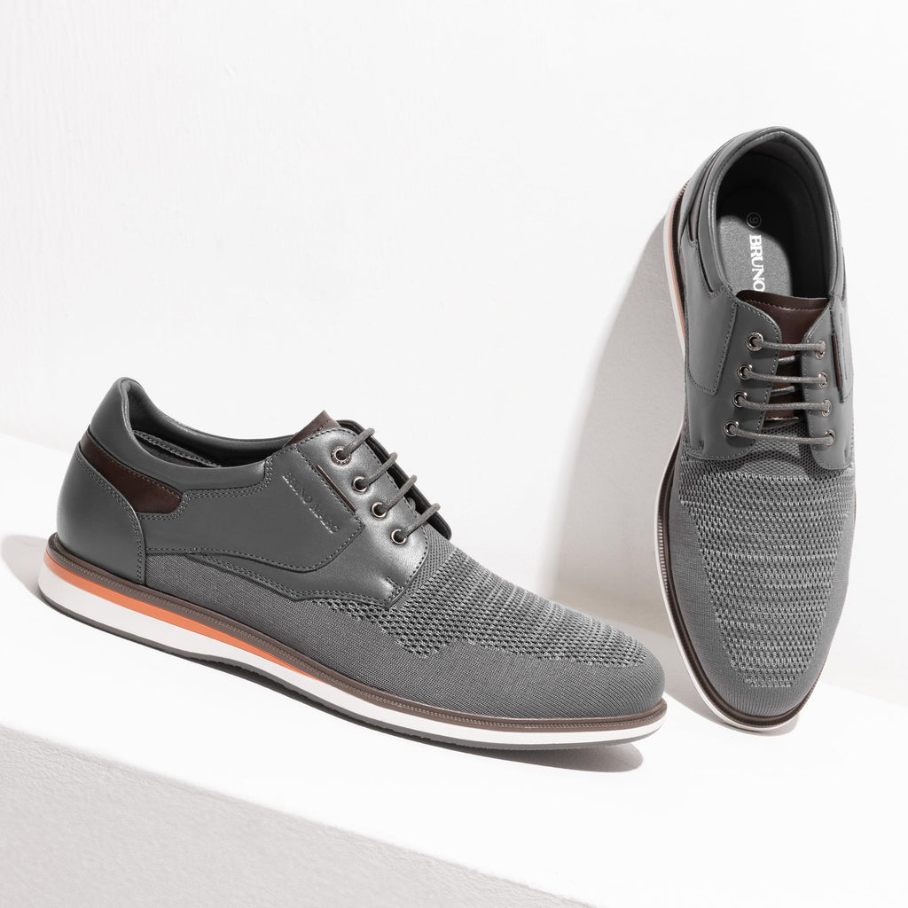 Bruno Marc Men's Mesh Casual Dress Shoes Breathable Oxfords Sneakers LG19008M-2,Size 11,Grey-2,SBOX2409M