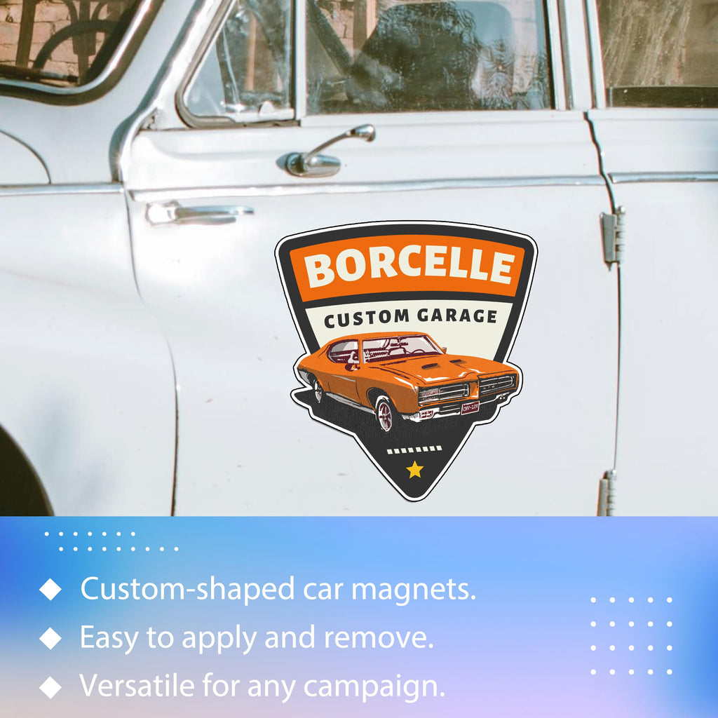 BillyPrint Die Cut Reflective Custom Car Magnet for Business | Personalized Logo, Text, and Image Magnetic Signs for Vehicles | Effective Advertising Signs | Various Size&Shape | Weather-Resistant