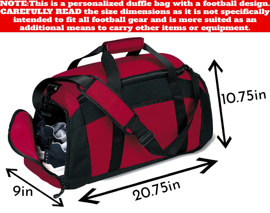 Personalized Football Duffle Bag: Ideal Football Gear, Equipment Carrier - Versatile Football Bag for Practice and Games, Durable Football Bags for Easy Transport
