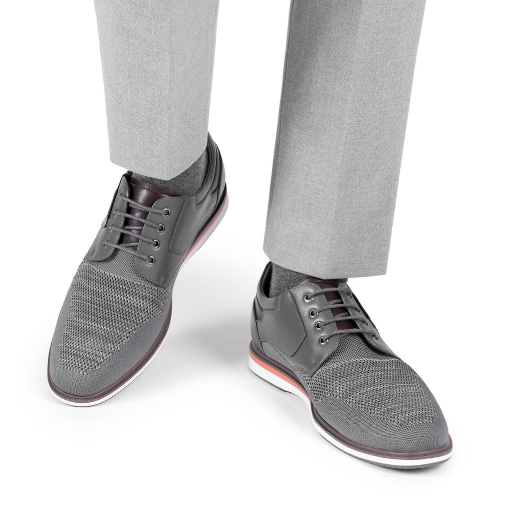 Bruno Marc Men's Mesh Casual Dress Shoes Breathable Oxfords Sneakers LG19008M-2,Size 11,Grey-2,SBOX2409M