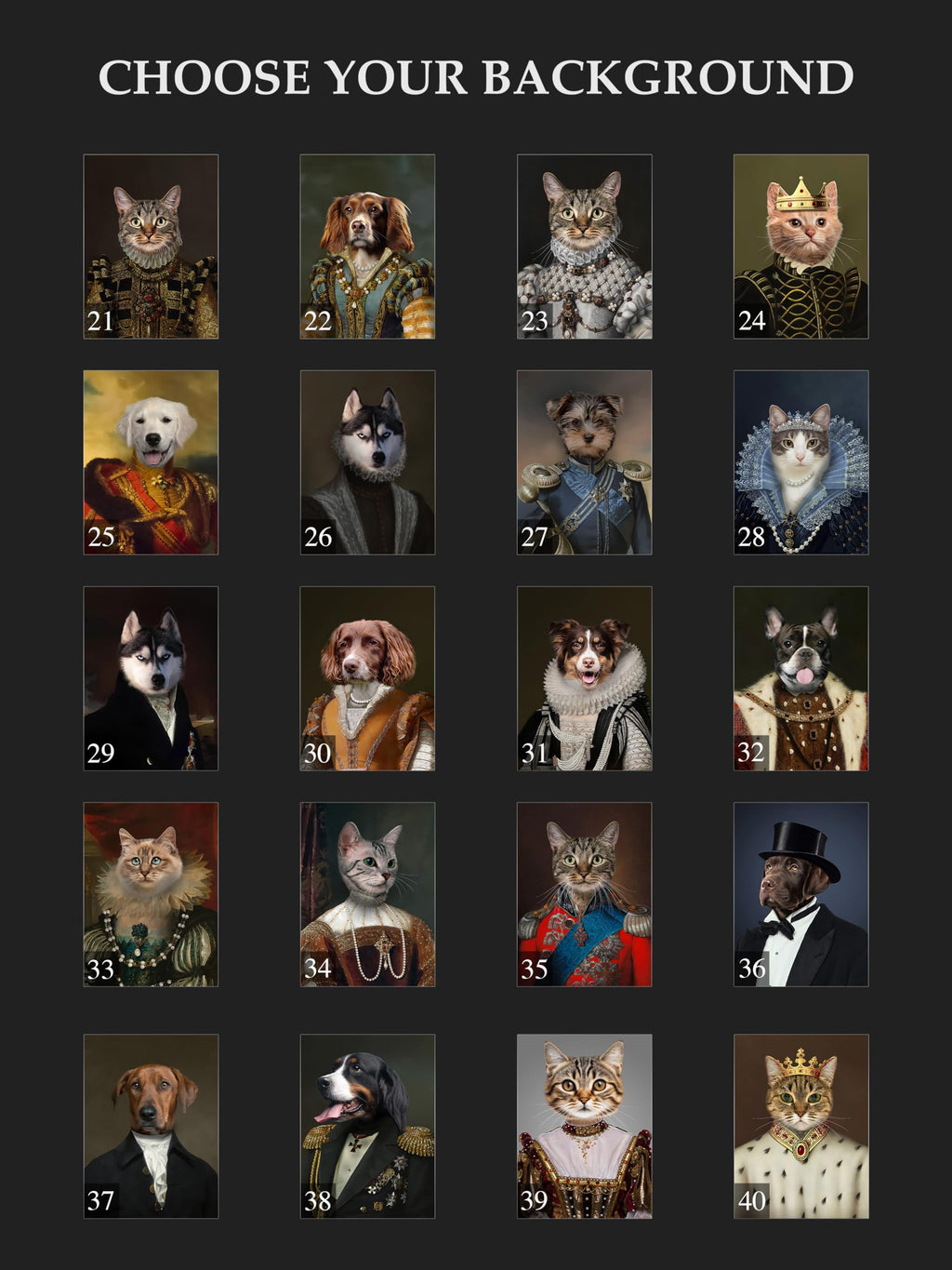 Personalized Canvas Print Personalized Royal Pet Portrait from Photo, Custom Renaissance Pet Portrait Custom Portrait, Custom Royal Portraits, King and Queen Portrait, Funny Pet Portraits (The Count)