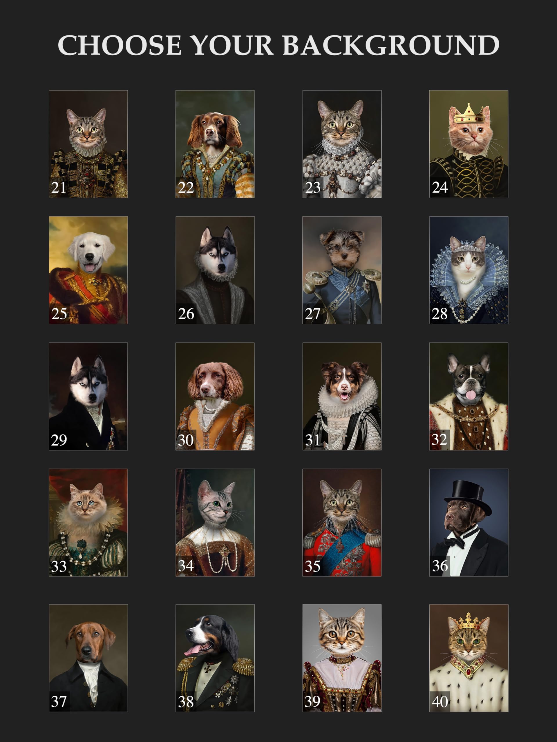 Personalized Canvas Print Personalized Royal Pet Portrait from Photo, Custom Renaissance Pet Portrait Custom Portrait, Custom Royal Portraits, King and Queen Portrait, Funny Pet Portraits (The Count)