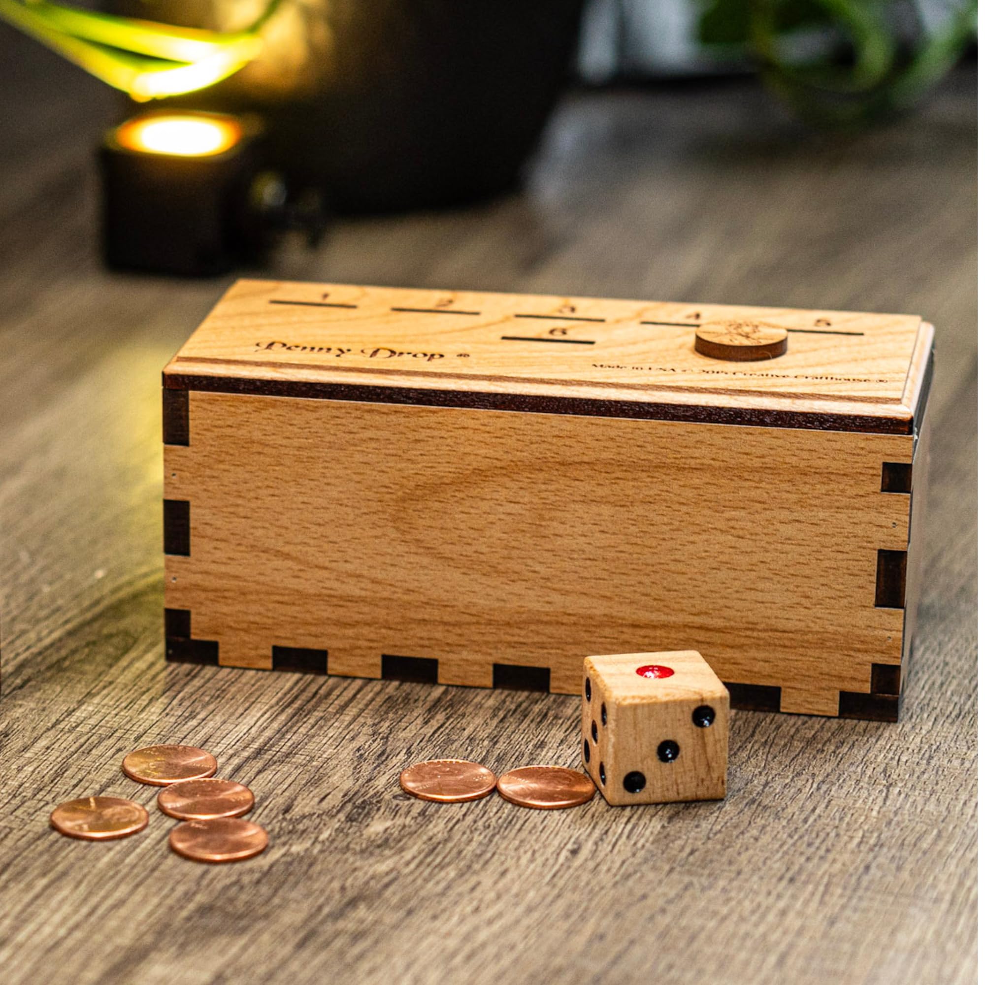 Personalized Penny Drop Game Premium - Personalizable with Laser Engraved Name - Made in the USA by Creative Crafthouse
