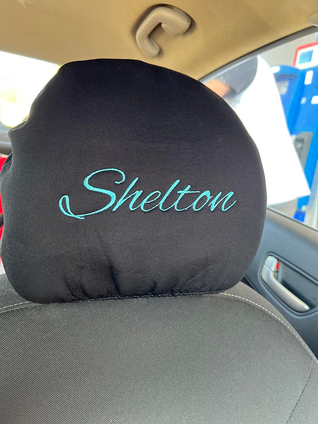 Yupbizauto Personalized Embroidery Auto Accessories Custom Truck & SUV Headrest Cover Stylish Car Seat Headrest Cover for Men & Women 1 Piece Proudly Designed and Made in USA