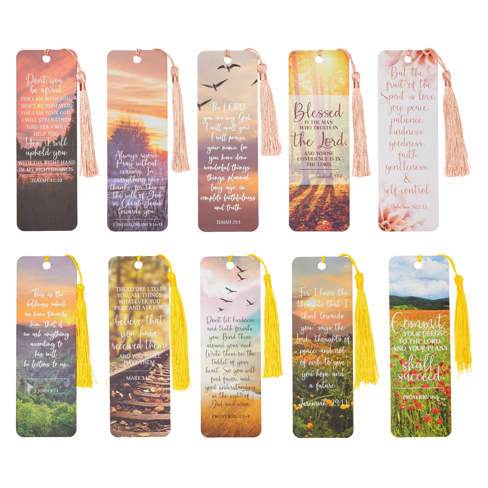 Faithful Finds 100 Pack Christian Bookmarks with Religious Scriptures, Bible Verse Book Markers (6 x 2 in)