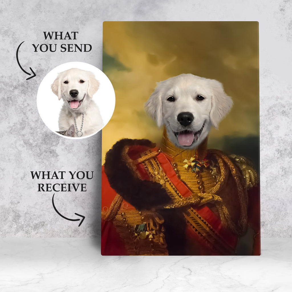 Personalized Canvas Print Personalized Royal Pet Portrait from Photo, Custom Renaissance Pet Portrait Custom Portrait, Custom Royal Portraits, King and Queen Portrait, Funny Pet Portraits (The Count)